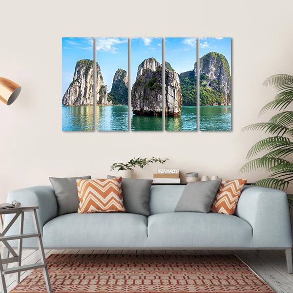 Limestone Islands Canvas Wall Art-5 Horizontal-Gallery Wrap-22" x 12"-Tiaracle