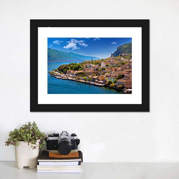 Limone Sul Garda Canvas Wall Art-1 Piece-Framed Print-20" x 16"-Tiaracle