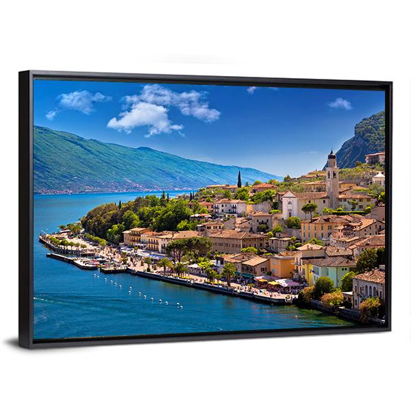 Limone Sul Garda Canvas Wall Art-3 Horizontal-Gallery Wrap-25" x 16"-Tiaracle