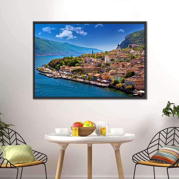 Limone Sul Garda Canvas Wall Art-3 Horizontal-Gallery Wrap-25" x 16"-Tiaracle