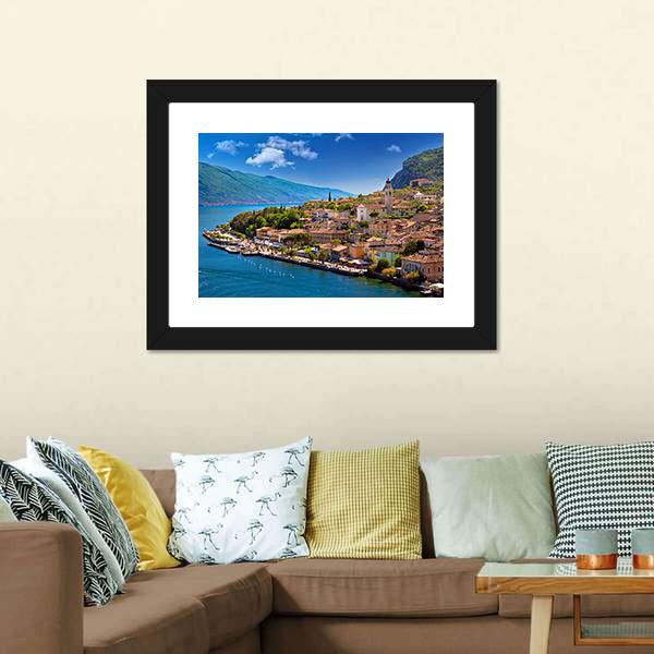 Limone Sul Garda Canvas Wall Art-3 Horizontal-Gallery Wrap-25" x 16"-Tiaracle
