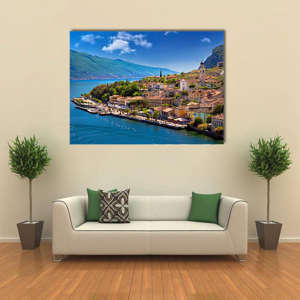 Limone Sul Garda Canvas Wall Art-1 Piece-Gallery Wrap-24" x 16"-Tiaracle