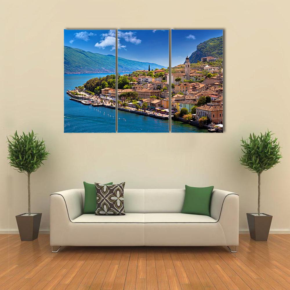 Limone Sul Garda Canvas Wall Art-3 Horizontal-Gallery Wrap-25" x 16"-Tiaracle