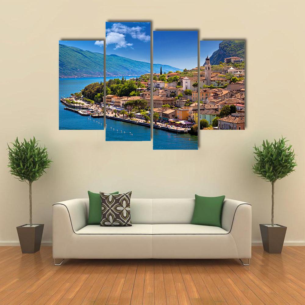 Limone Sul Garda Canvas Wall Art-4 Pop-Gallery Wrap-34" x 20"-Tiaracle