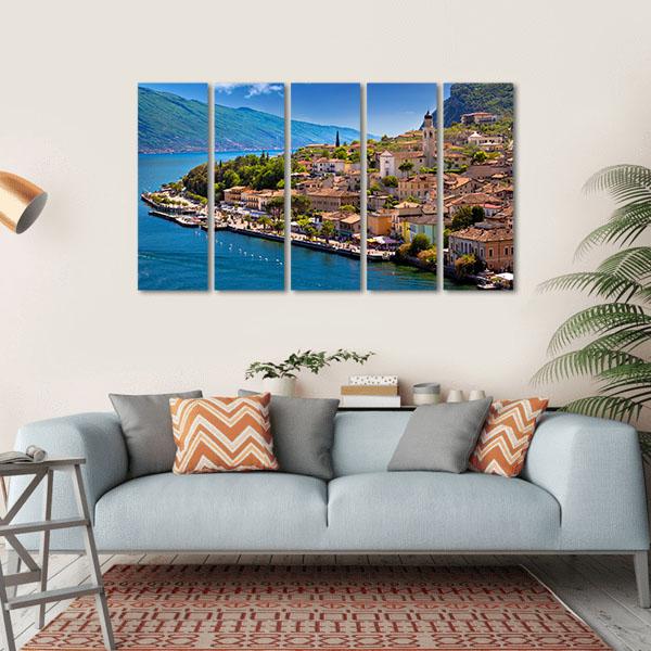 Limone Sul Garda Canvas Wall Art-5 Horizontal-Gallery Wrap-22" x 12"-Tiaracle