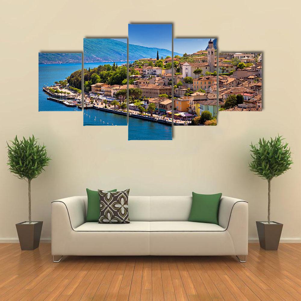 Limone Sul Garda Canvas Wall Art-5 Star-Gallery Wrap-42" x 21"-Tiaracle