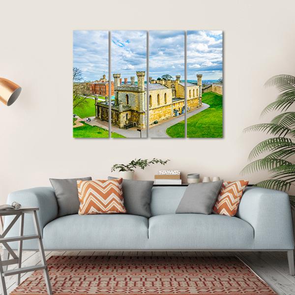 Lincoln Castle England Canvas Wall Art-4 Horizontal-Gallery Wrap-34" x 24"-Tiaracle
