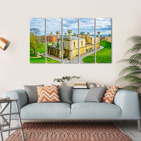 Lincoln Castle England Canvas Wall Art-5 Horizontal-Gallery Wrap-22" x 12"-Tiaracle