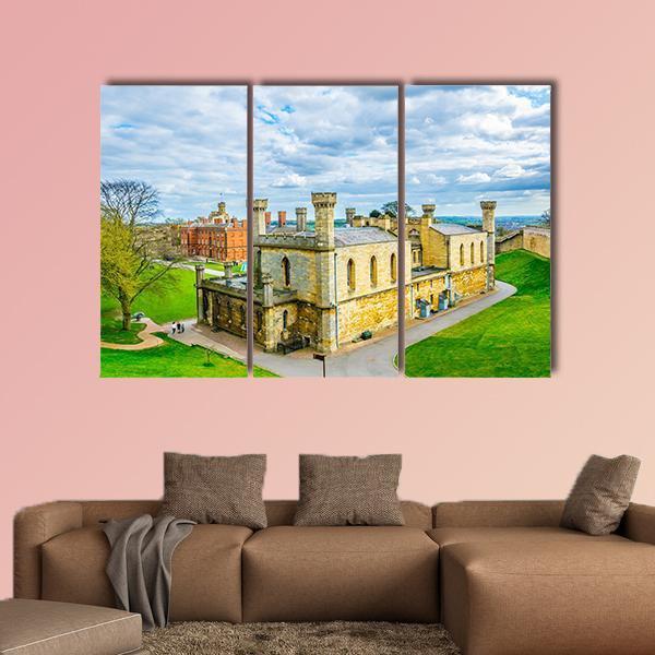 Lincoln Castle England Canvas Wall Art-3 Horizontal-Gallery Wrap-37" x 24"-Tiaracle