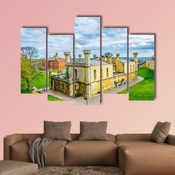 Lincoln Castle England Canvas Wall Art-5 Pop-Gallery Wrap-47" x 32"-Tiaracle