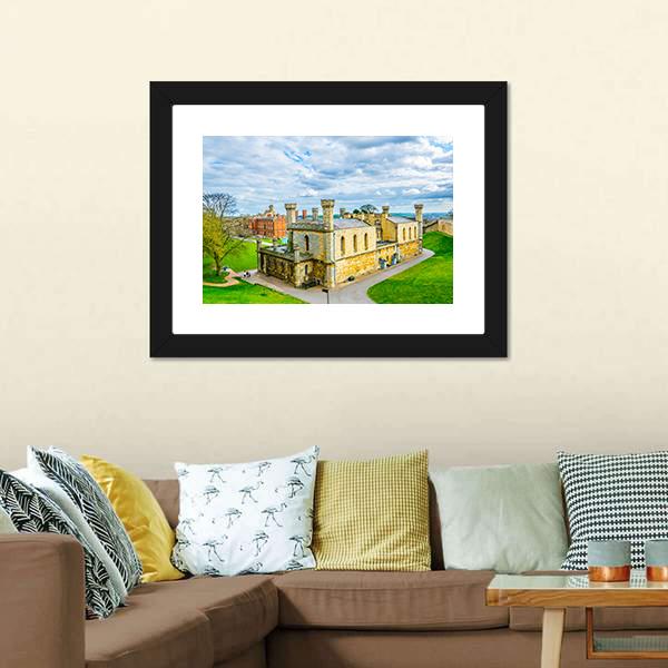 Lincoln Castle England Canvas Wall Art-1 Piece-Framed Print-20" x 16"-Tiaracle