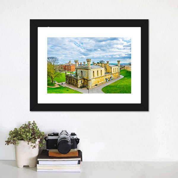 Lincoln Castle England Panoramic Canvas Wall Art-1 Piece-36" x 12"-Tiaracle