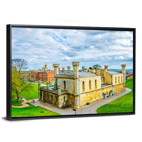 Lincoln Castle England Panoramic Canvas Wall Art-1 Piece-36" x 12"-Tiaracle