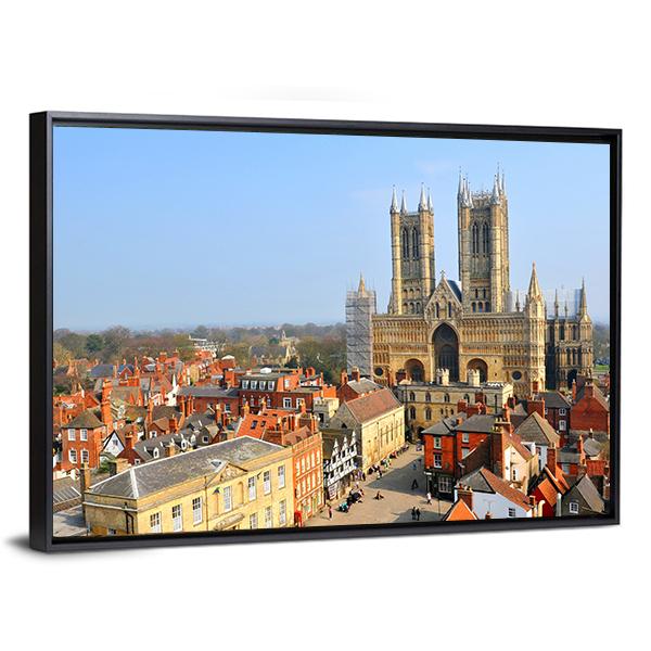Lincoln Cathedral Canvas Wall Art-3 Horizontal-Gallery Wrap-25" x 16"-Tiaracle