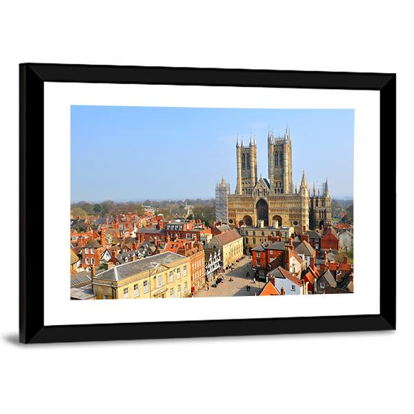 Lincoln Cathedral Canvas Wall Art-3 Horizontal-Gallery Wrap-25" x 16"-Tiaracle