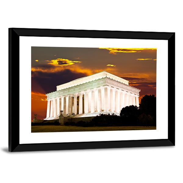 Lincoln Memorial Canvas Wall Art-3 Horizontal-Gallery Wrap-25" x 16"-Tiaracle