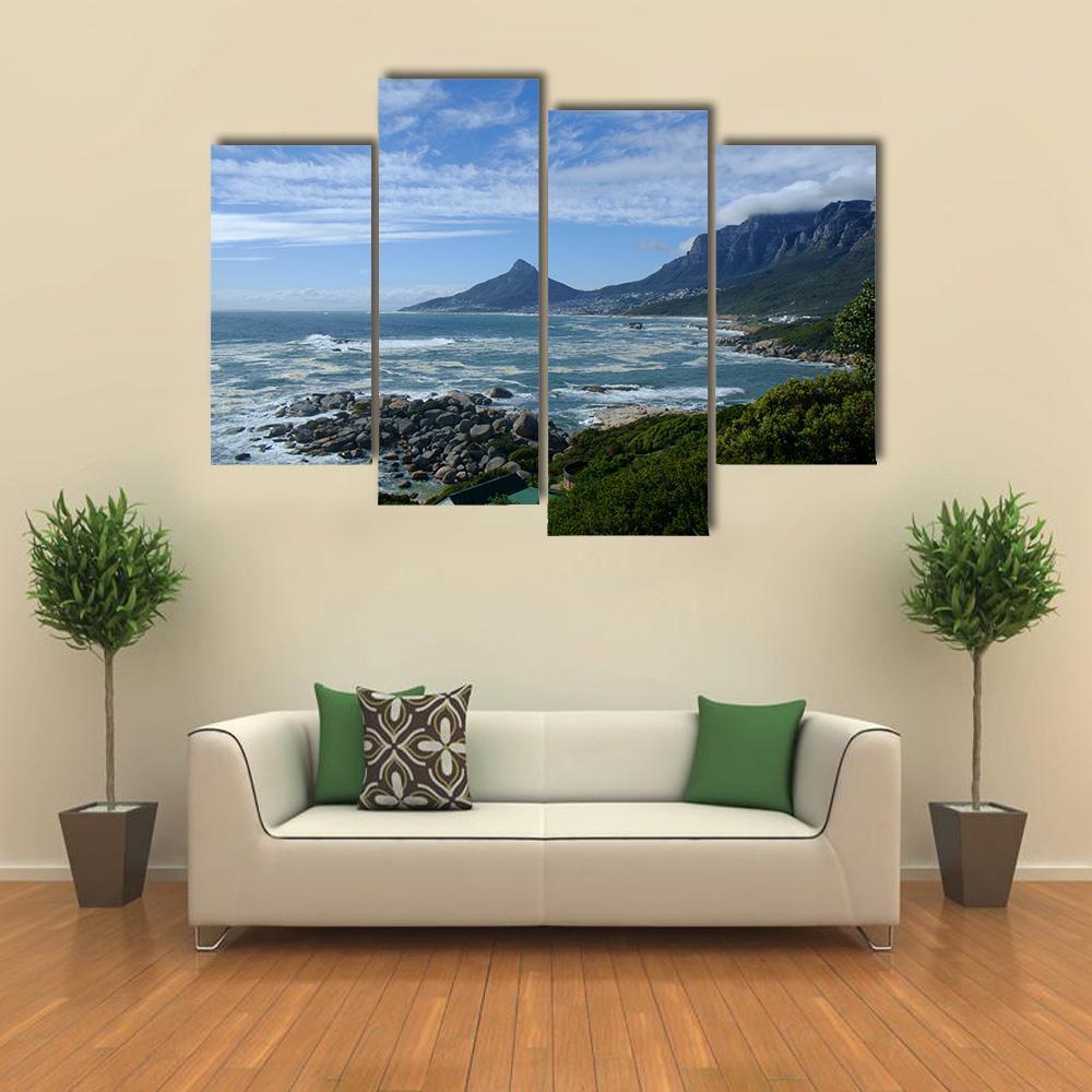 Sea In Cape Town Canvas Wall Art-4 Pop-Gallery Wrap-50" x 32"-Tiaracle