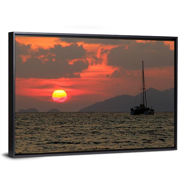 Lipe Island In Thailand Canvas Wall Art-3 Horizontal-Gallery Wrap-25" x 16"-Tiaracle