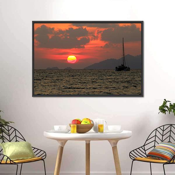 Lipe Island In Thailand Canvas Wall Art-3 Horizontal-Gallery Wrap-25" x 16"-Tiaracle