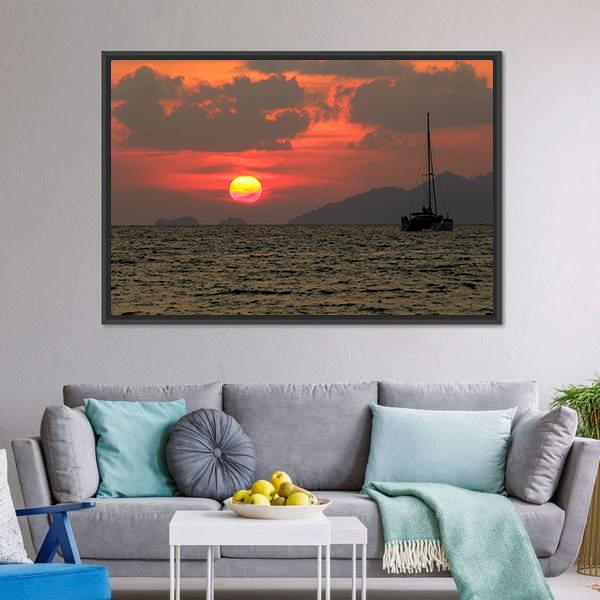 Lipe Island In Thailand Canvas Wall Art-3 Horizontal-Gallery Wrap-25" x 16"-Tiaracle
