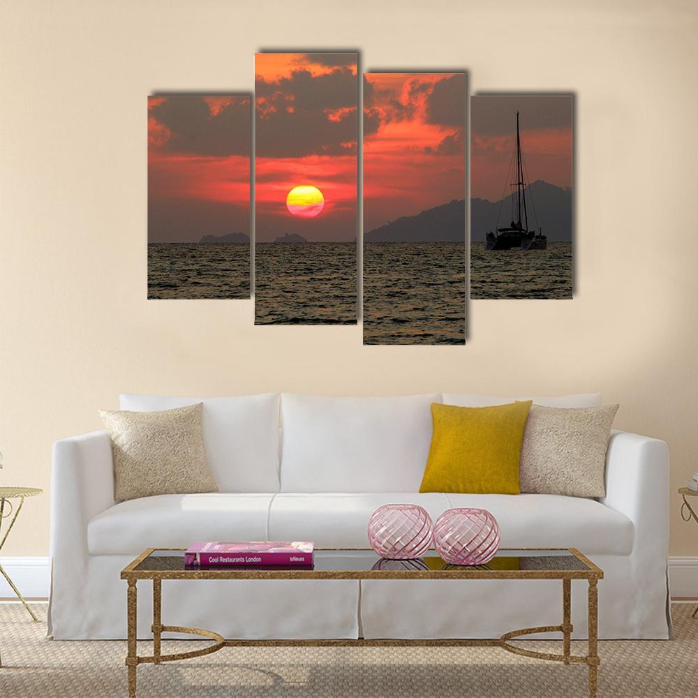 Lipe Island In Thailand Canvas Wall Art-4 Pop-Gallery Wrap-50" x 32"-Tiaracle