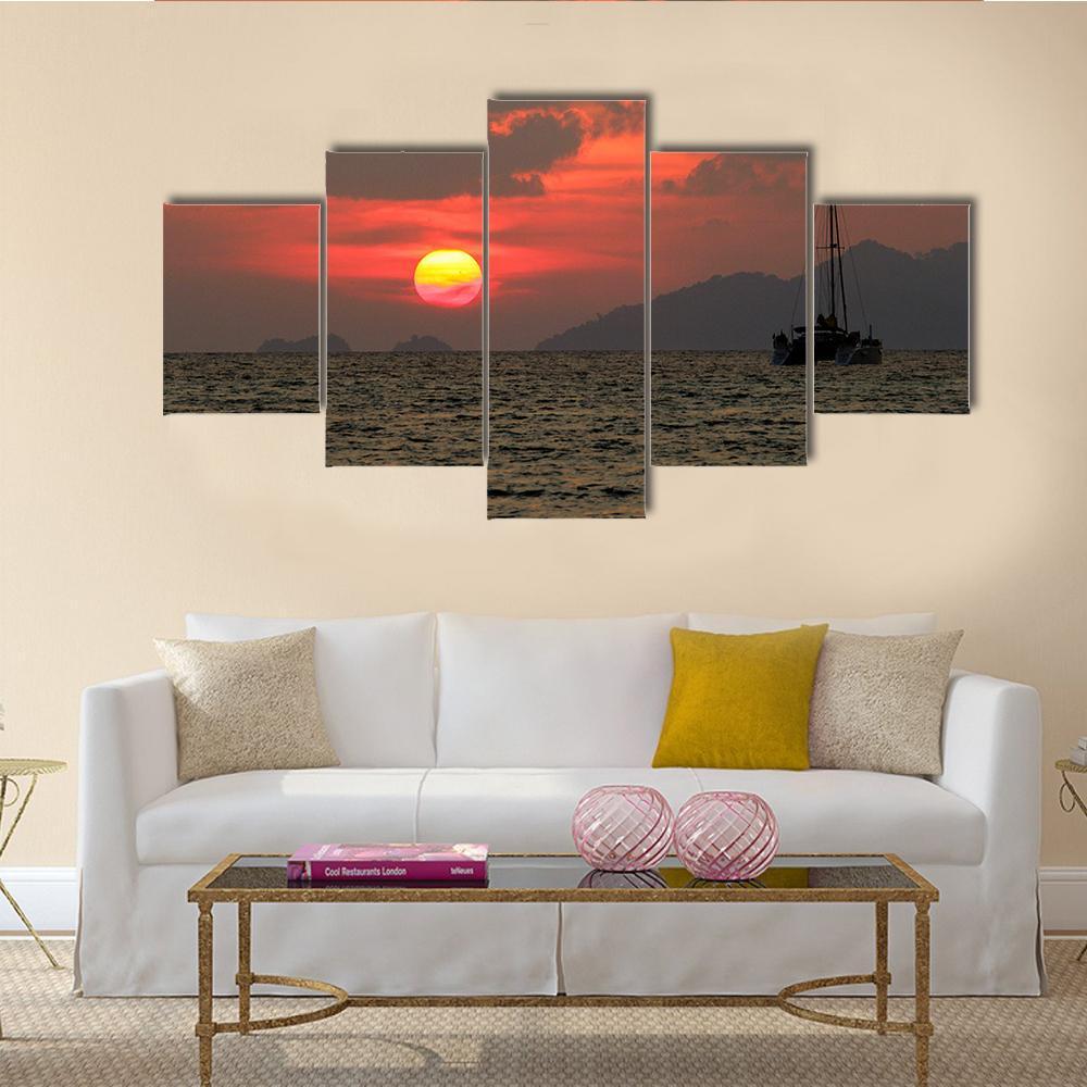 Lipe Island In Thailand Canvas Wall Art-5 Star-Gallery Wrap-62" x 32"-Tiaracle
