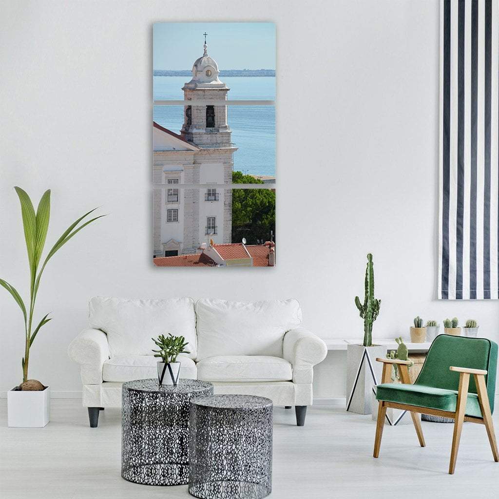 Lisbon Historic Center Vertical Canvas Wall Art-3 Vertical-Gallery Wrap-12" x 25"-Tiaracle