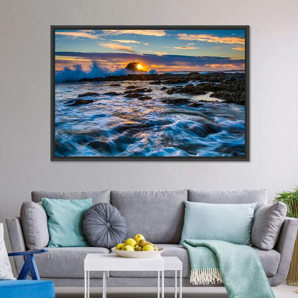 Little Corona Beach Panoramic Canvas Wall Art-1 Piece-36" x 12"-Tiaracle