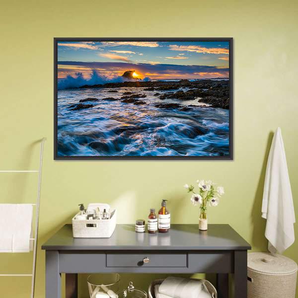 Little Corona Beach Panoramic Canvas Wall Art-1 Piece-36" x 12"-Tiaracle