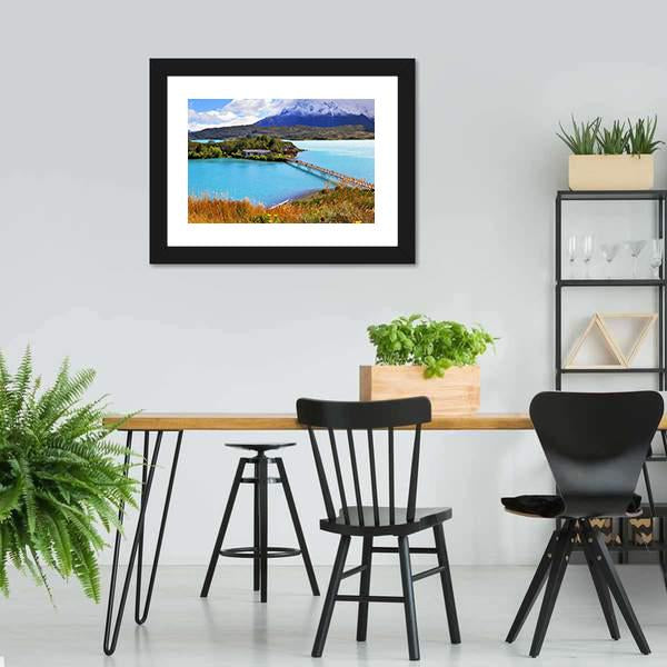 Little Island In Lake Pehoe Canvas Wall Art-3 Horizontal-Gallery Wrap-25" x 16"-Tiaracle