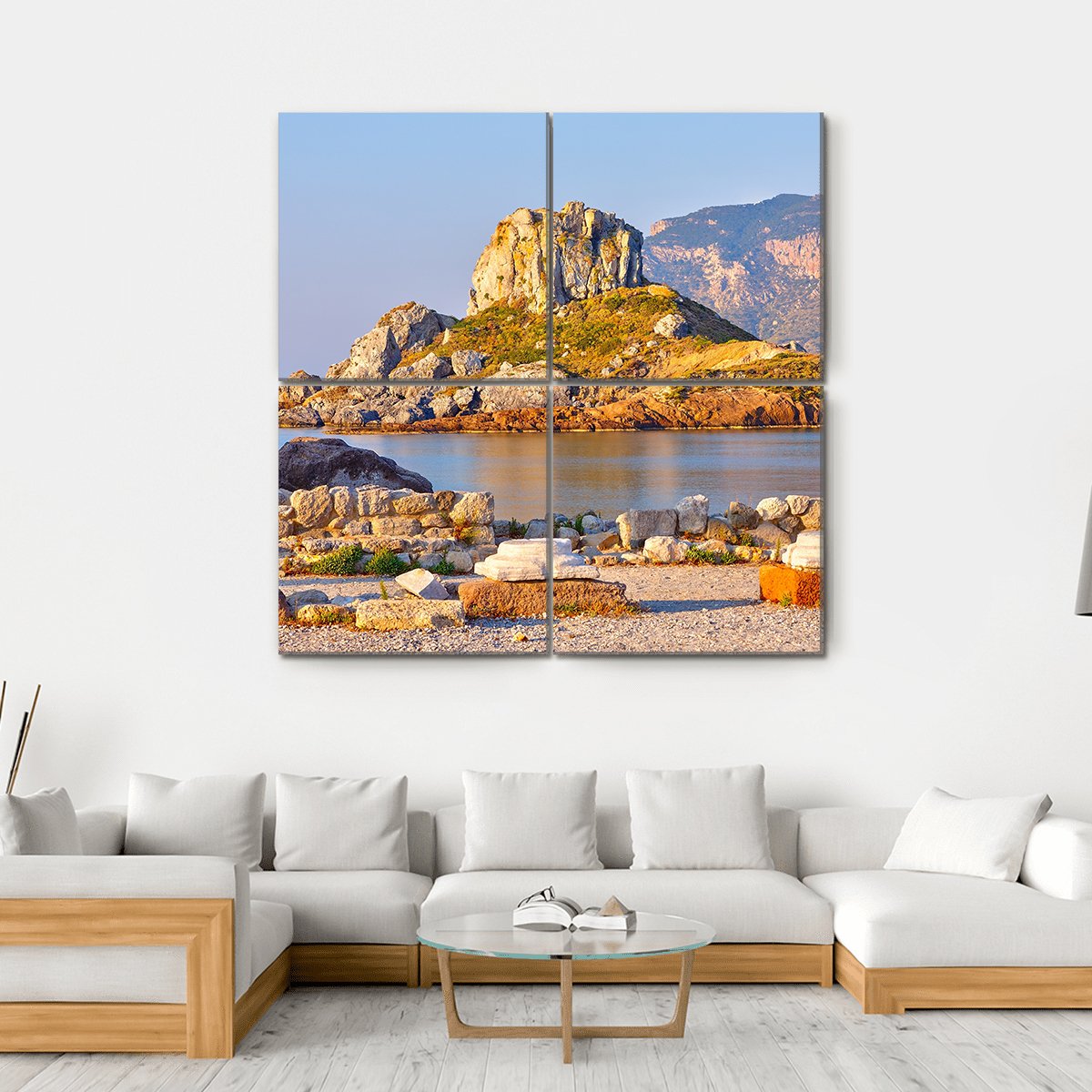 Little Island Kastri Canvas Wall Art-4 Square-Gallery Wrap-17" x 17"-Tiaracle