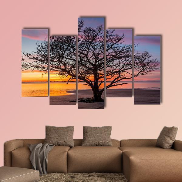 Live Oak Tree Georgoia Canvas Wall Art-5 Pop-Gallery Wrap-47" x 32"-Tiaracle