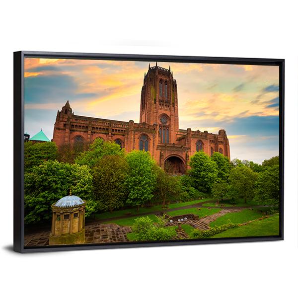 Liverpool Cathedral Of The Risen Christ Canvas Wall Art-3 Horizontal-Gallery Wrap-25" x 16"-Tiaracle