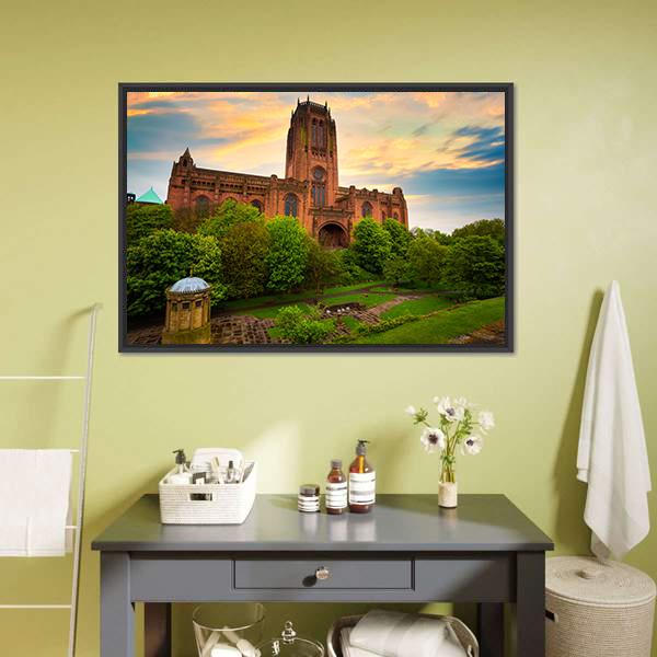 Liverpool Cathedral Of The Risen Christ Canvas Wall Art-1 Piece-Floating Frame-24" x 16"-Tiaracle
