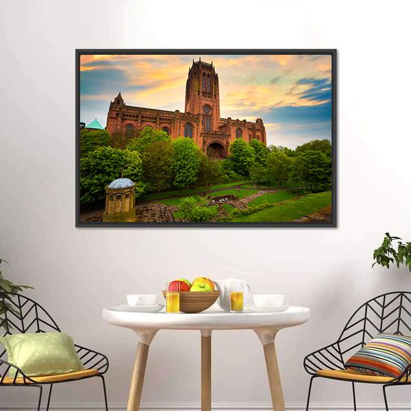 Liverpool Cathedral Of The Risen Christ Canvas Wall Art-3 Horizontal-Gallery Wrap-25" x 16"-Tiaracle