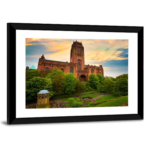 Liverpool Cathedral Of The Risen Christ Canvas Wall Art-3 Horizontal-Gallery Wrap-25" x 16"-Tiaracle