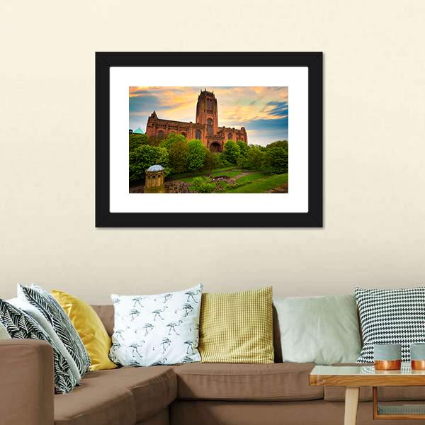 Liverpool Cathedral Of The Risen Christ Canvas Wall Art-3 Horizontal-Gallery Wrap-25" x 16"-Tiaracle