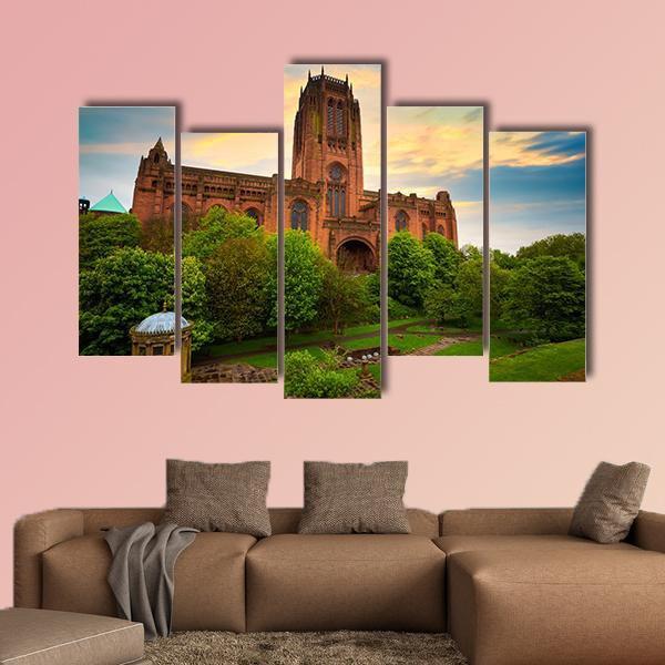 Liverpool Cathedral Of The Risen Christ Canvas Wall Art-5 Pop-Gallery Wrap-47" x 32"-Tiaracle