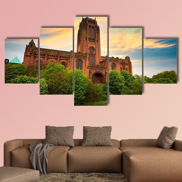 Liverpool Cathedral Of The Risen Christ Canvas Wall Art-5 Star-Gallery Wrap-62" x 32"-Tiaracle