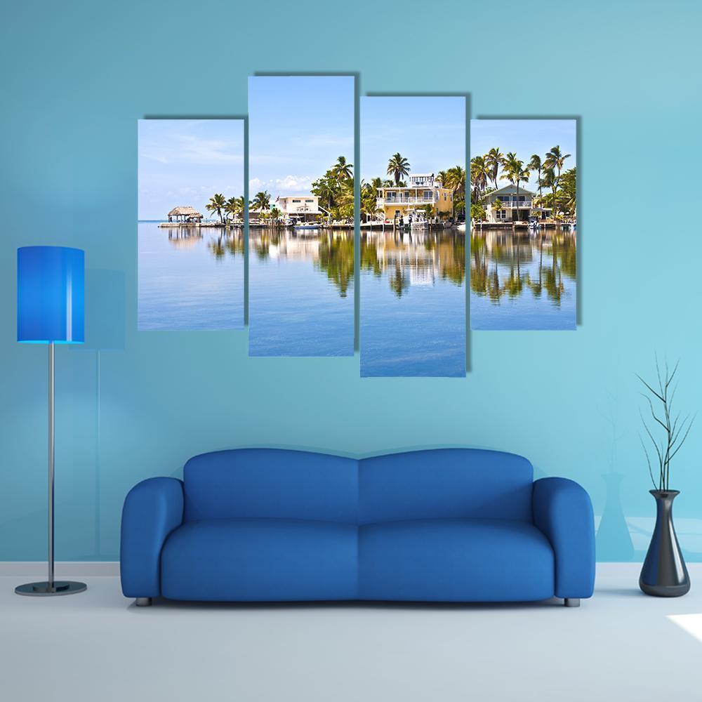 Living Area In Keys Canvas Wall Art-4 Pop-Gallery Wrap-50" x 32"-Tiaracle