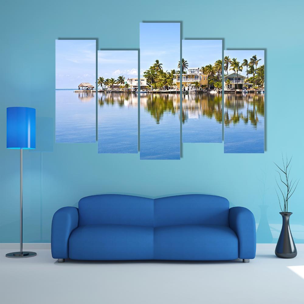 Living Area In Keys Canvas Wall Art-5 Pop-Gallery Wrap-47" x 32"-Tiaracle