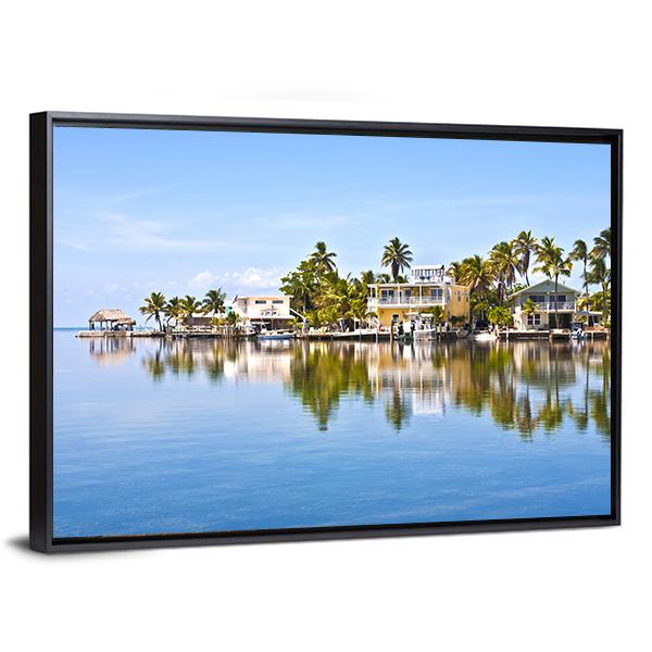 Living Area In Keys Canvas Wall Art-3 Horizontal-Gallery Wrap-25" x 16"-Tiaracle
