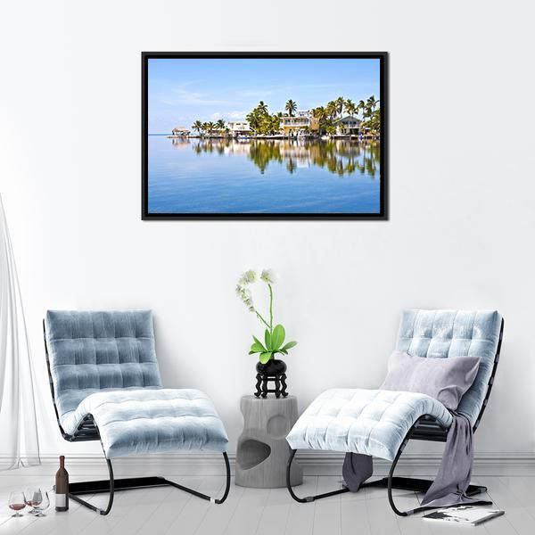 Living Area In Keys Canvas Wall Art-3 Horizontal-Gallery Wrap-25" x 16"-Tiaracle
