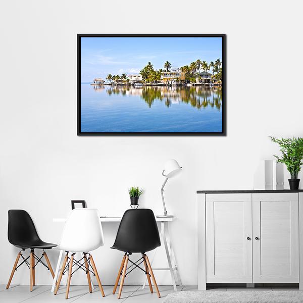 Living Area In Keys Canvas Wall Art-3 Horizontal-Gallery Wrap-25" x 16"-Tiaracle