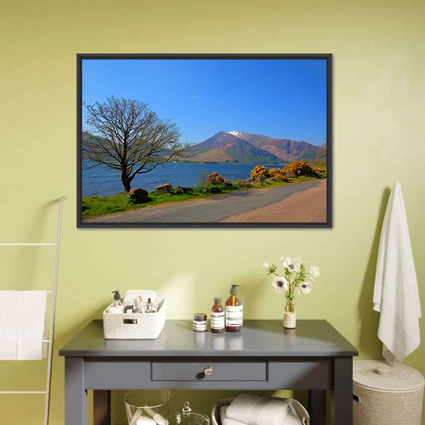 Loch Leven Lochaber Geopark Canvas Wall Art-1 Piece-Floating Frame-24" x 16"-Tiaracle
