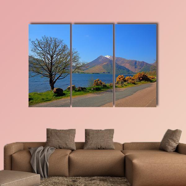Loch Leven Lochaber Geopark Canvas Wall Art-3 Horizontal-Gallery Wrap-37" x 24"-Tiaracle