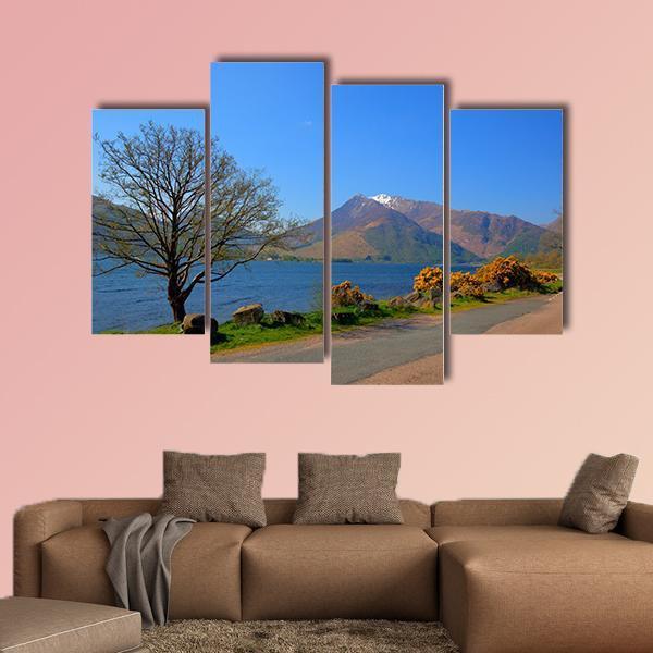 Loch Leven Lochaber Geopark Canvas Wall Art-4 Pop-Gallery Wrap-50" x 32"-Tiaracle