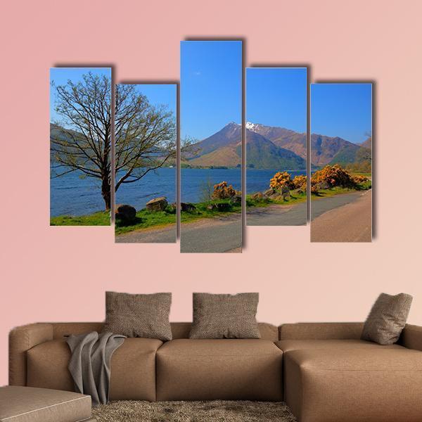 Loch Leven Lochaber Geopark Canvas Wall Art-5 Pop-Gallery Wrap-47" x 32"-Tiaracle