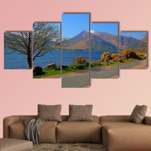 Loch Leven Lochaber Geopark Canvas Wall Art-5 Star-Gallery Wrap-62" x 32"-Tiaracle