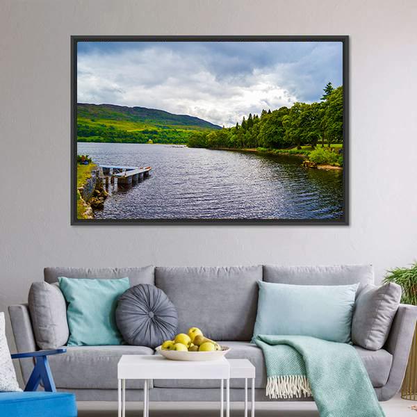 Loch Ness From Fort Augustus Canvas Wall Art-3 Horizontal-Gallery Wrap-25" x 16"-Tiaracle